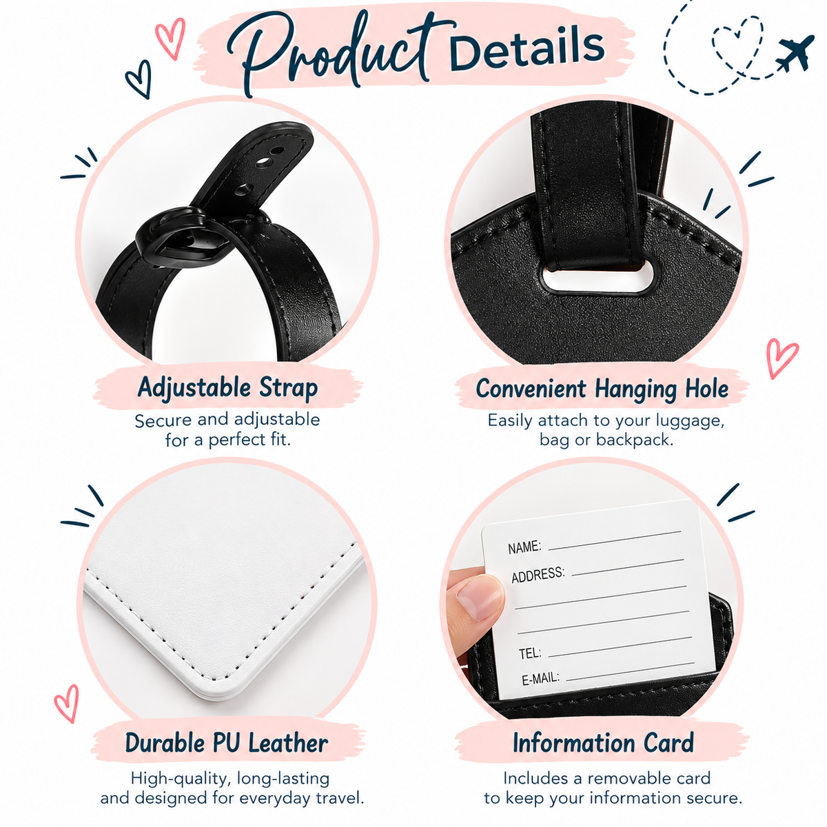 Personalized Luggage Tag – Custom Photo, Name or Travel Design